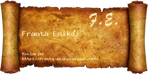 Franta Enikő névjegykártya